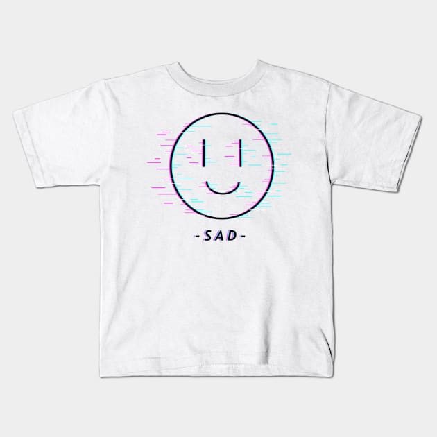 Sad Original Design Kids T-Shirt by KittyxKato